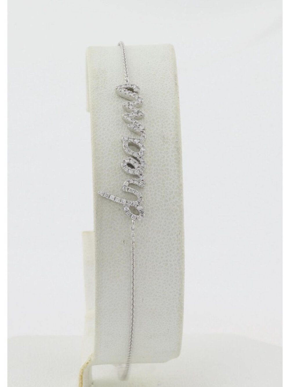 14k White Gold 1/8th carat Diamond Dreams Bracelet 7" to 8" - Picture 5 of 7